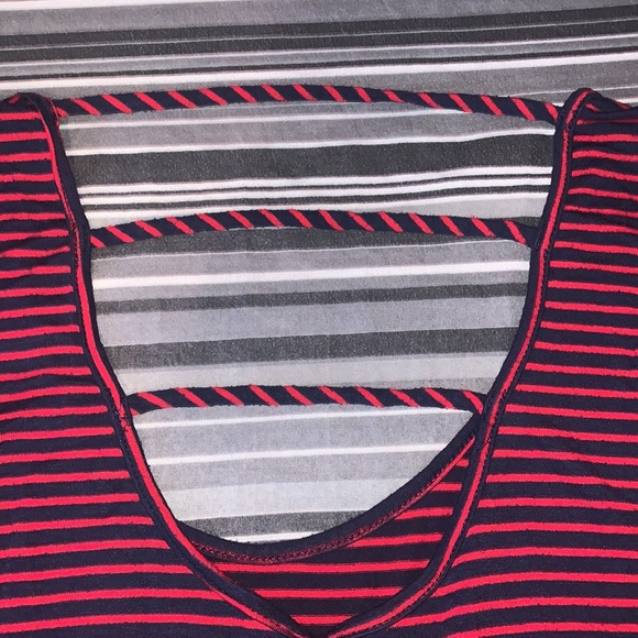 Red & Black Striped Blouse - Picture 5 of 5